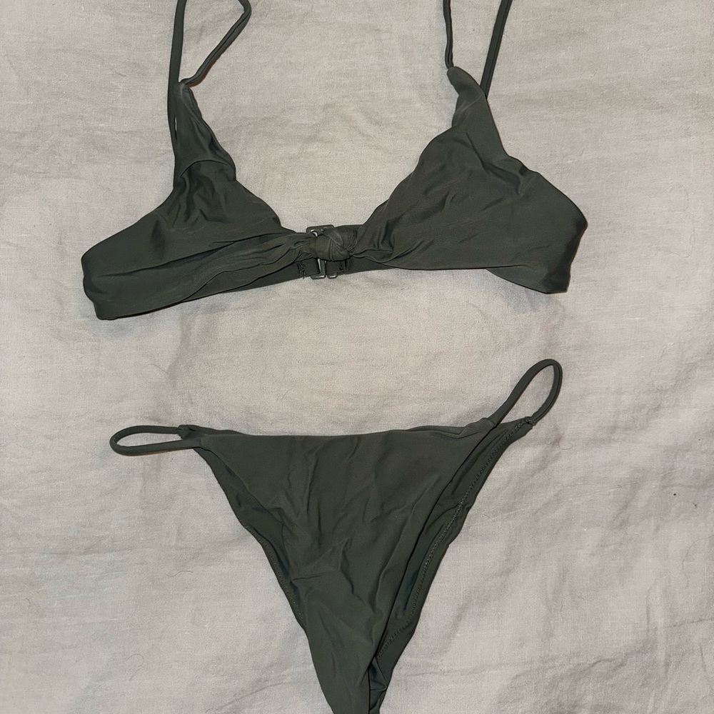 Tobi Dark Green Olive Bikini Set - Picture 2 of 5